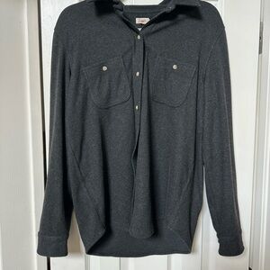 Faherty Sweater Shirt in Charcoal